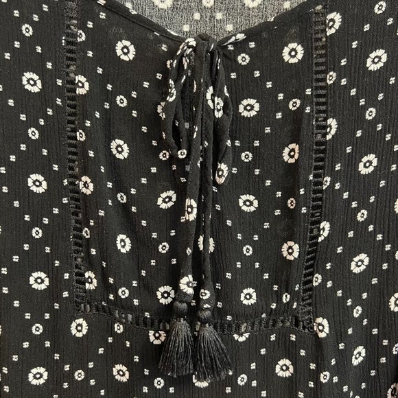 Lane Bryant Black White Pullover Blouse Top Shirt 26 Plus Size - Picture 3 of 8